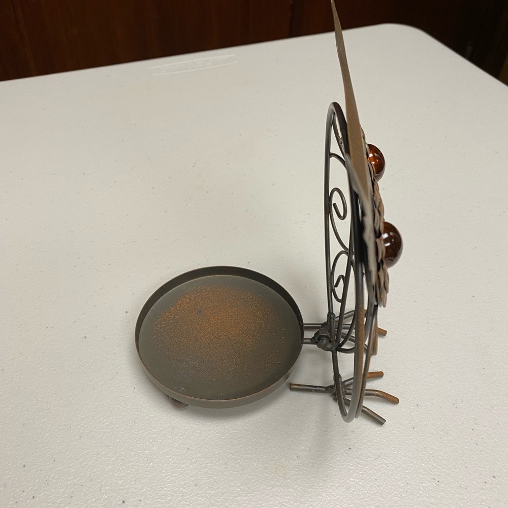 Home Interiors retired Wise Owl Metal Candleholder - Picture 3 of 9